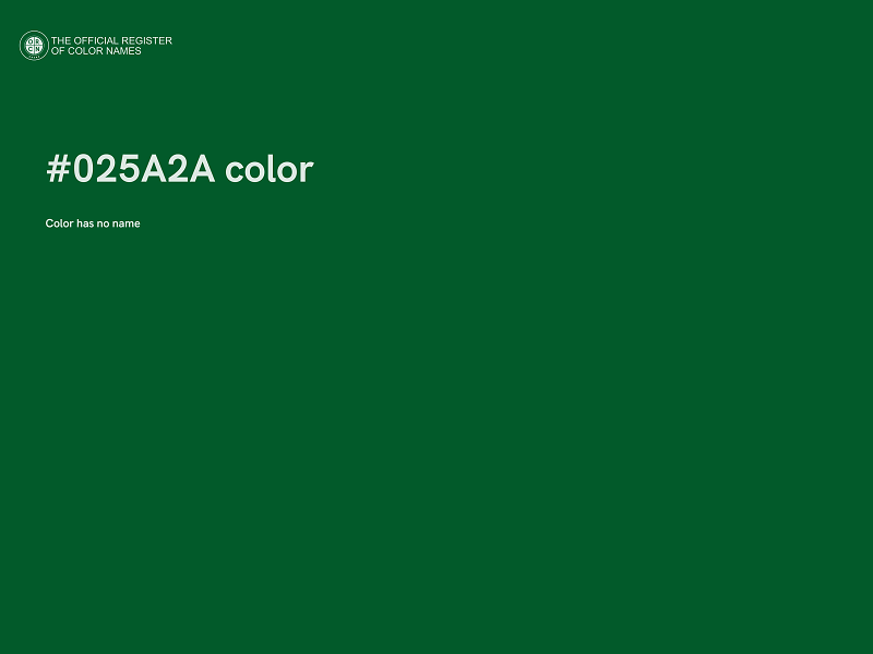 #025A2A color image