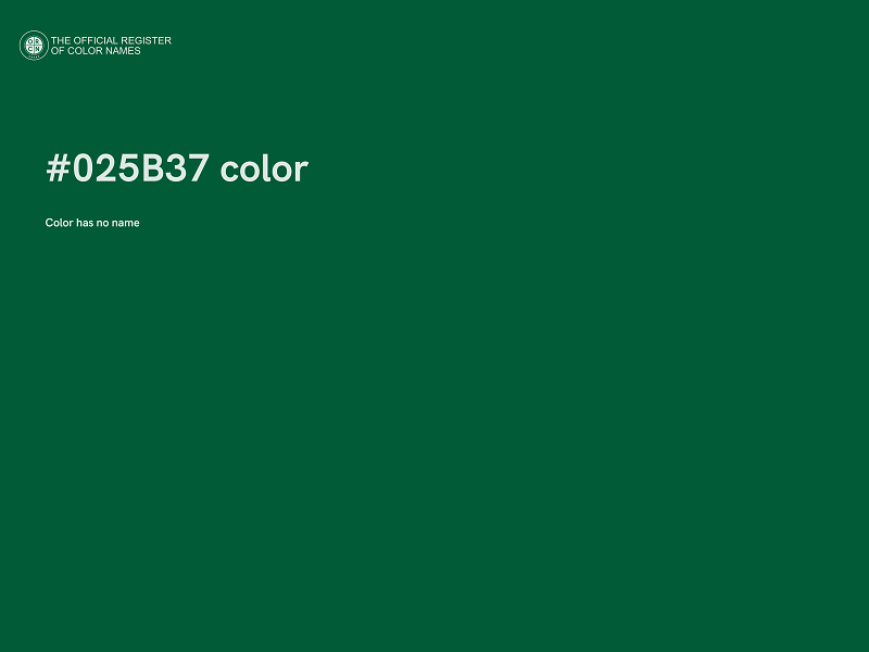 #025B37 color image