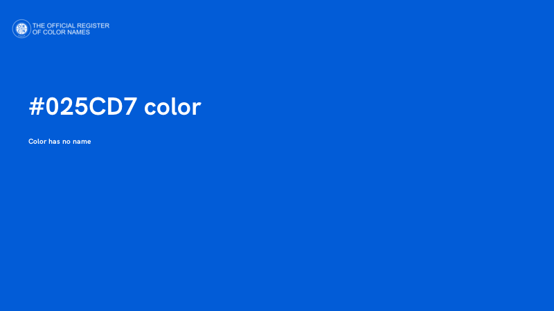 #025CD7 color image