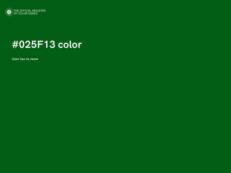 #025F13 color image
