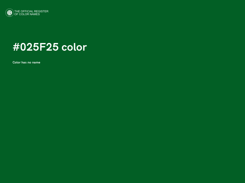 #025F25 color image
