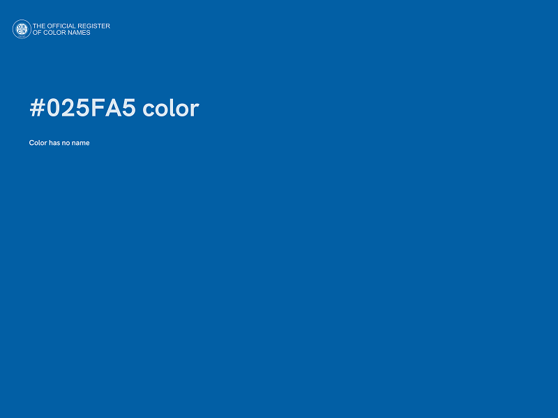 #025FA5 color image