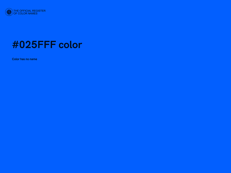 #025FFF color image