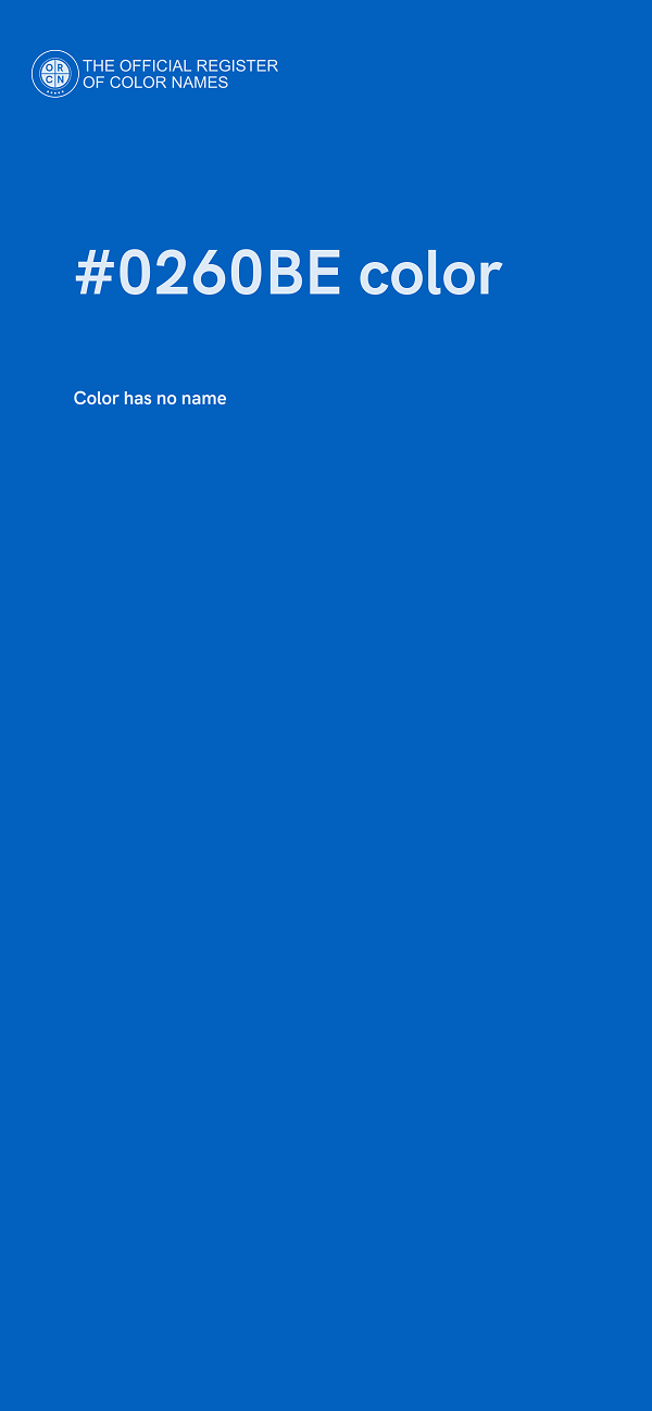 #0260BE color image