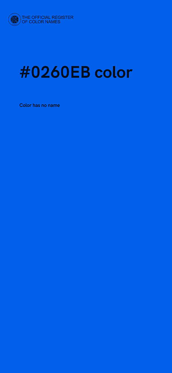 #0260EB color image