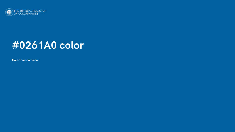 #0261A0 color image