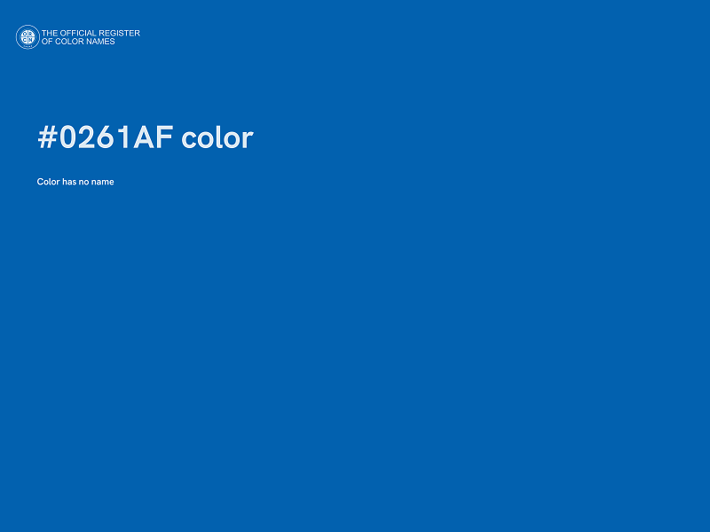 #0261AF color image