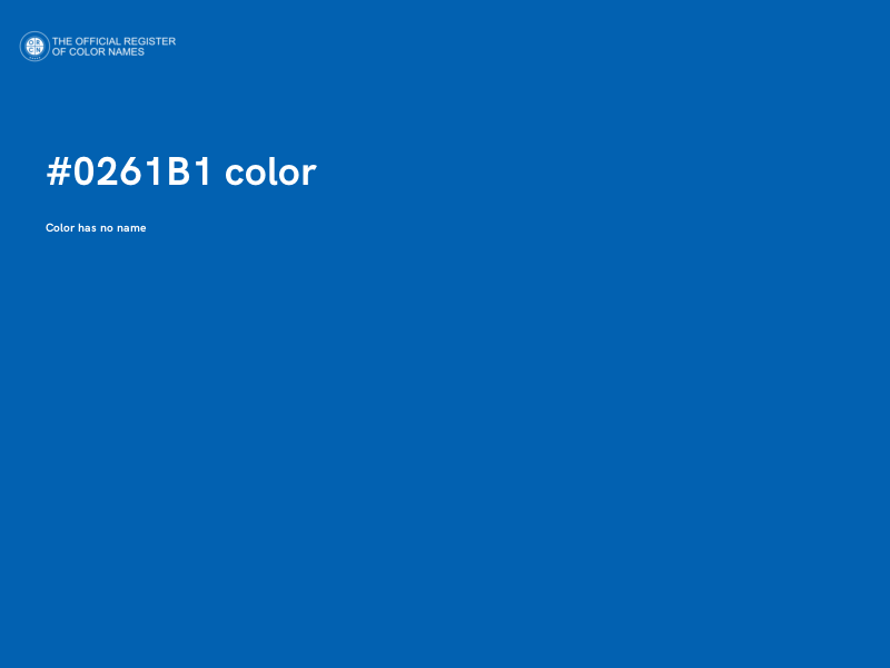 #0261B1 color image