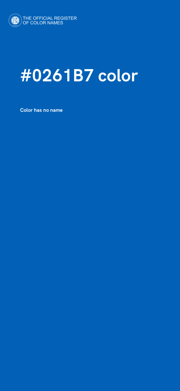 #0261B7 color image