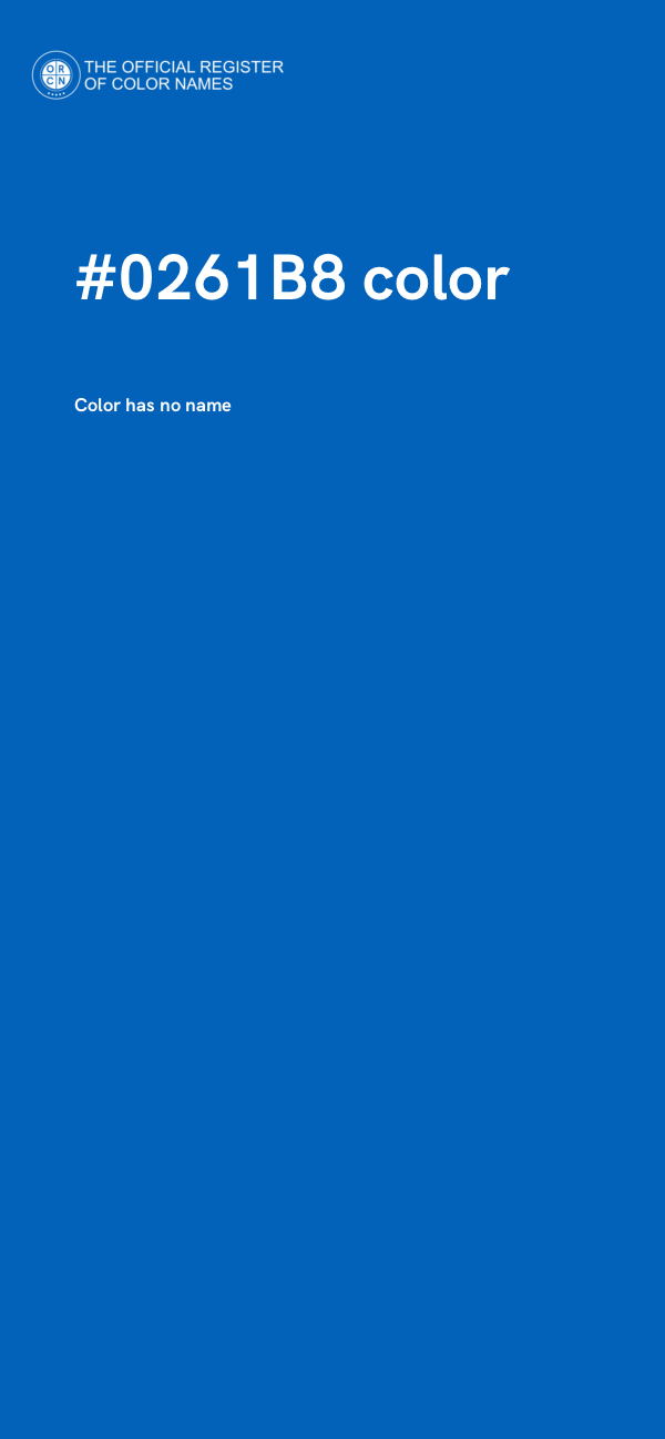 #0261B8 color image