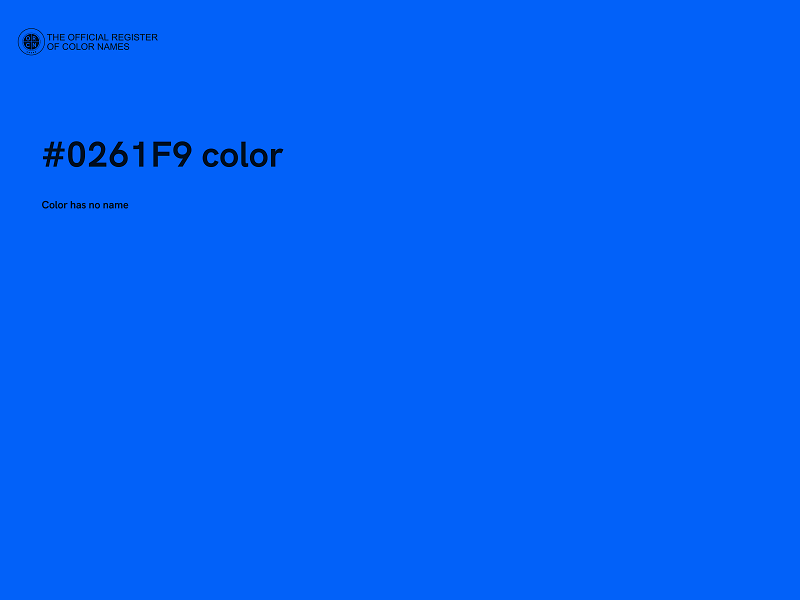 #0261F9 color image