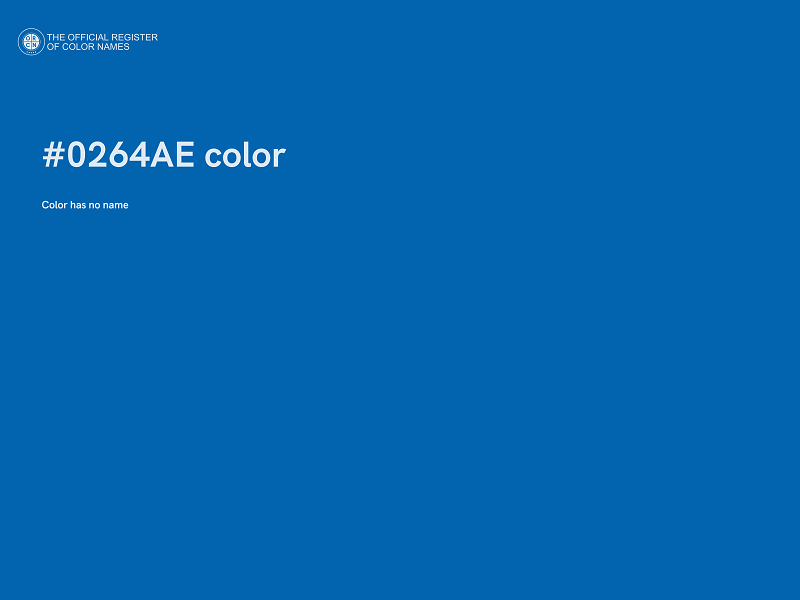 #0264AE color image