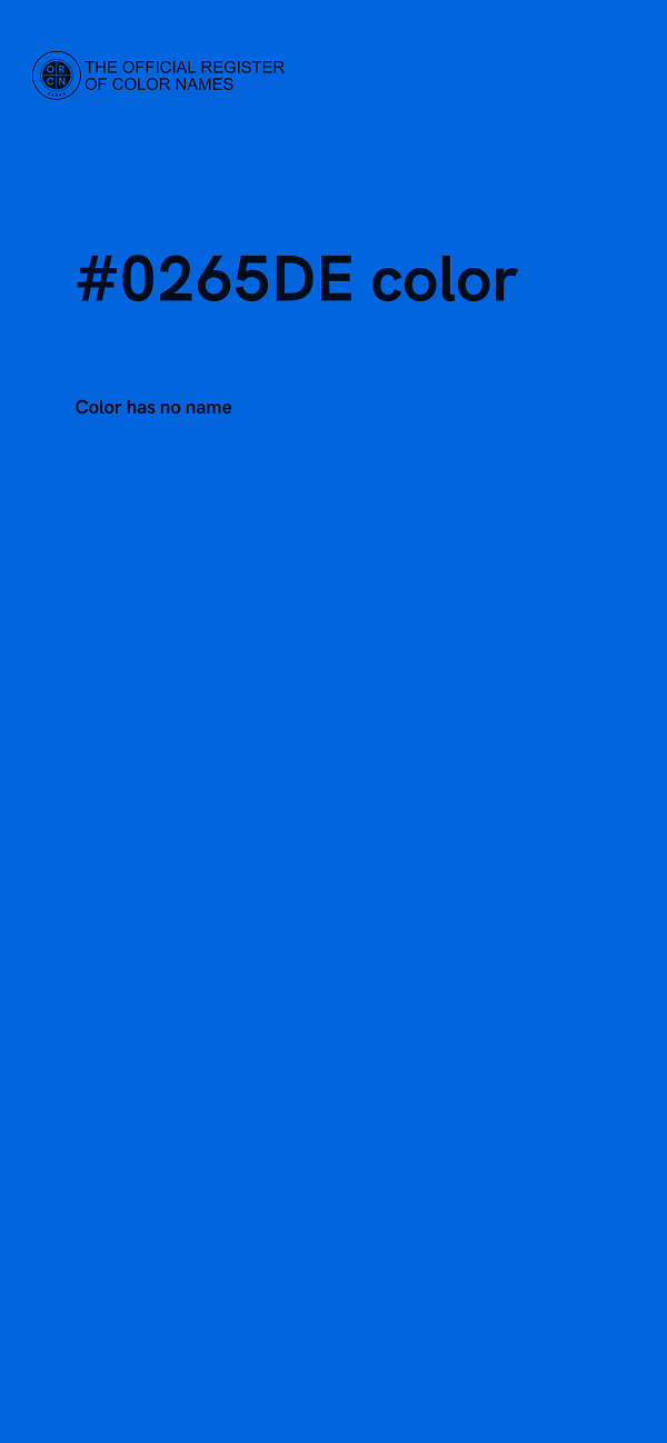 #0265DE color image