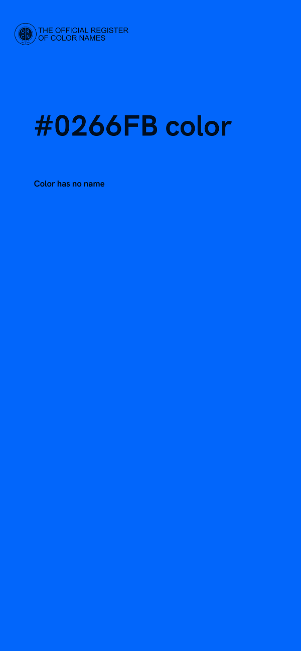#0266FB color image