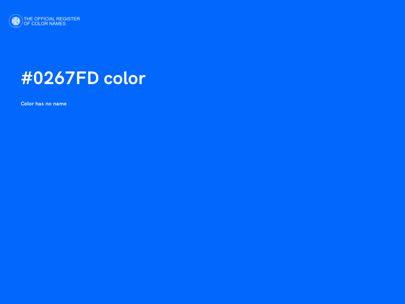 #0267FD color image