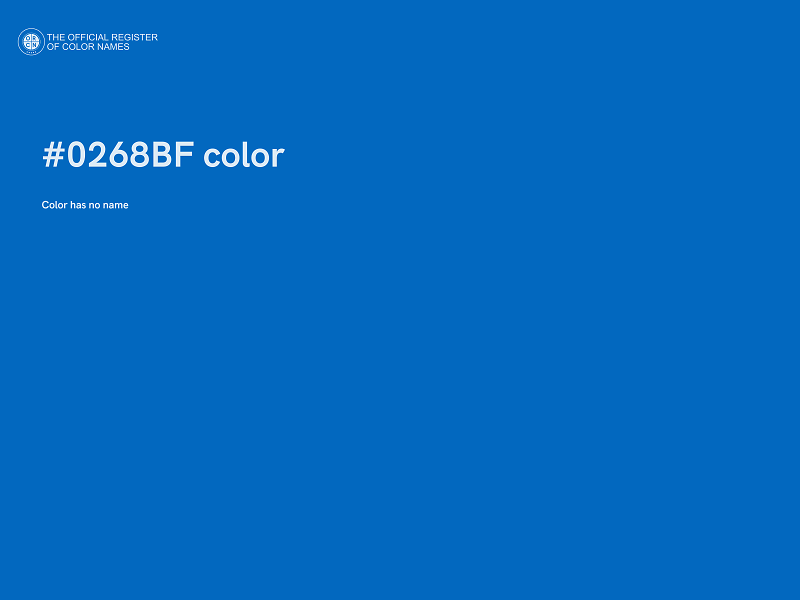 #0268BF color image