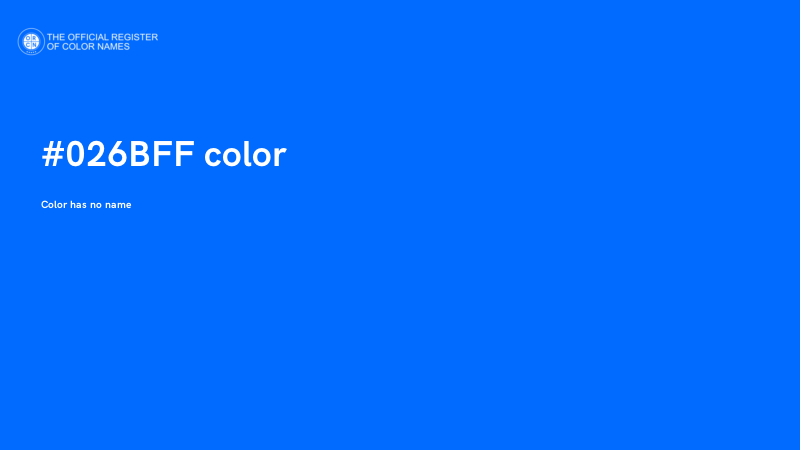 #026BFF color image