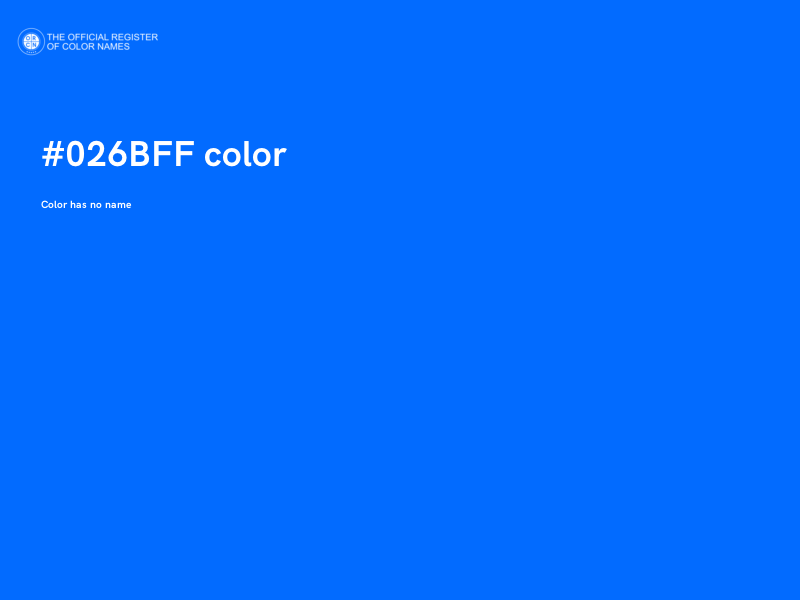 #026BFF color image