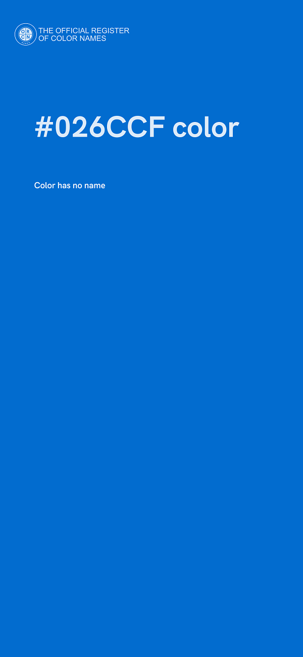 #026CCF color image