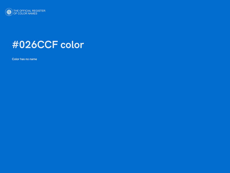 #026CCF color image