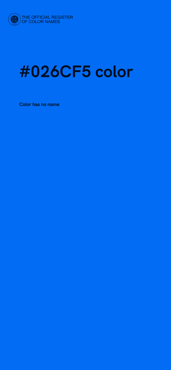 #026CF5 color image