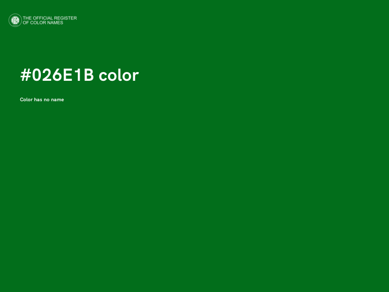 #026E1B color image