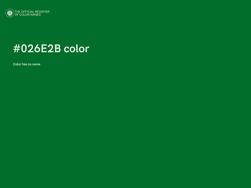 #026E2B color image