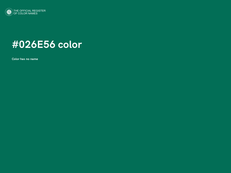 #026E56 color image