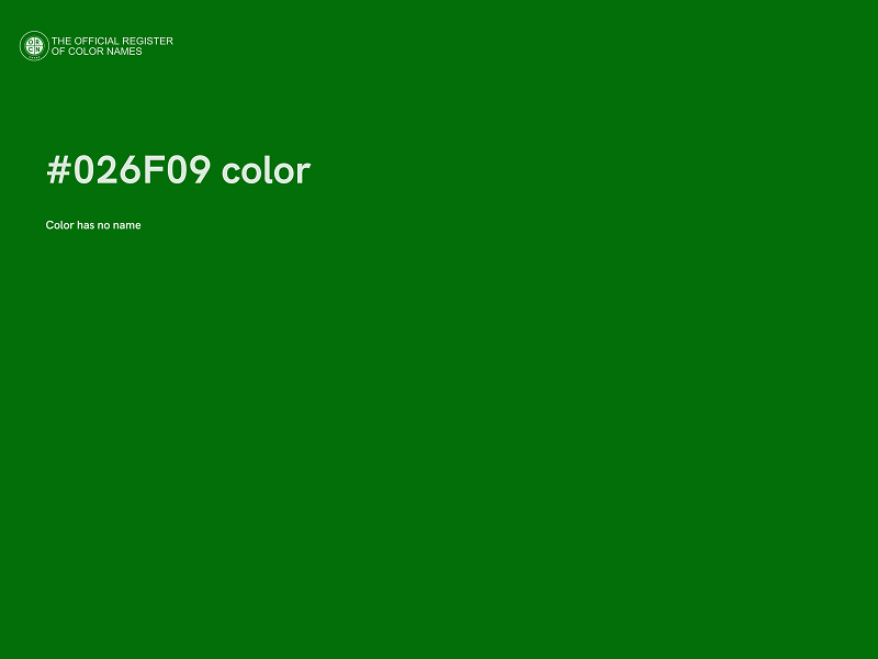 #026F09 color image