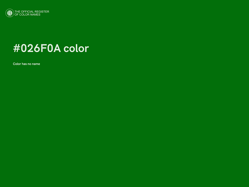 #026F0A color image