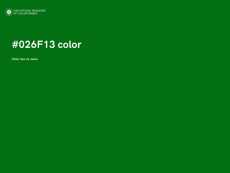 #026F13 color image