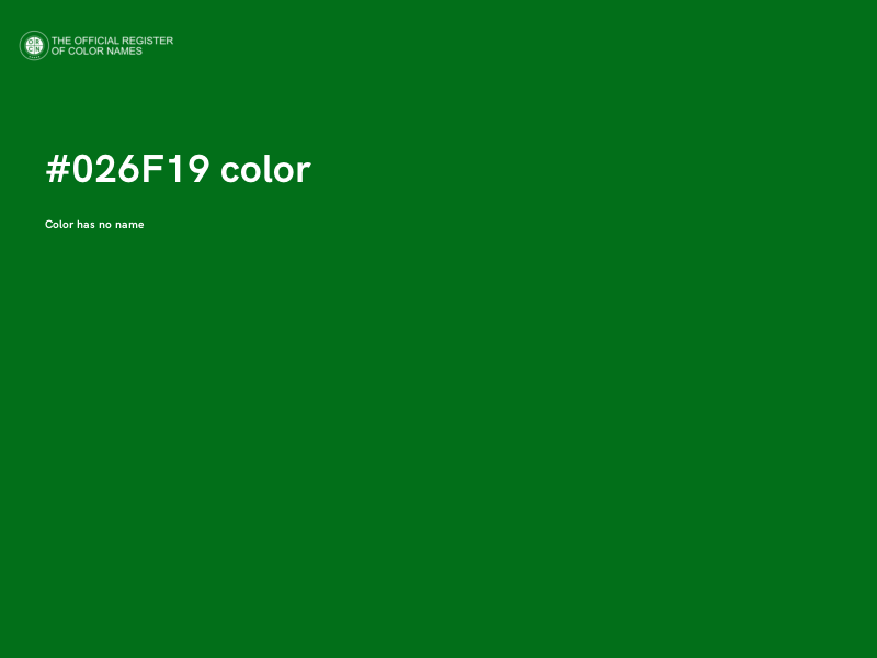 #026F19 color image
