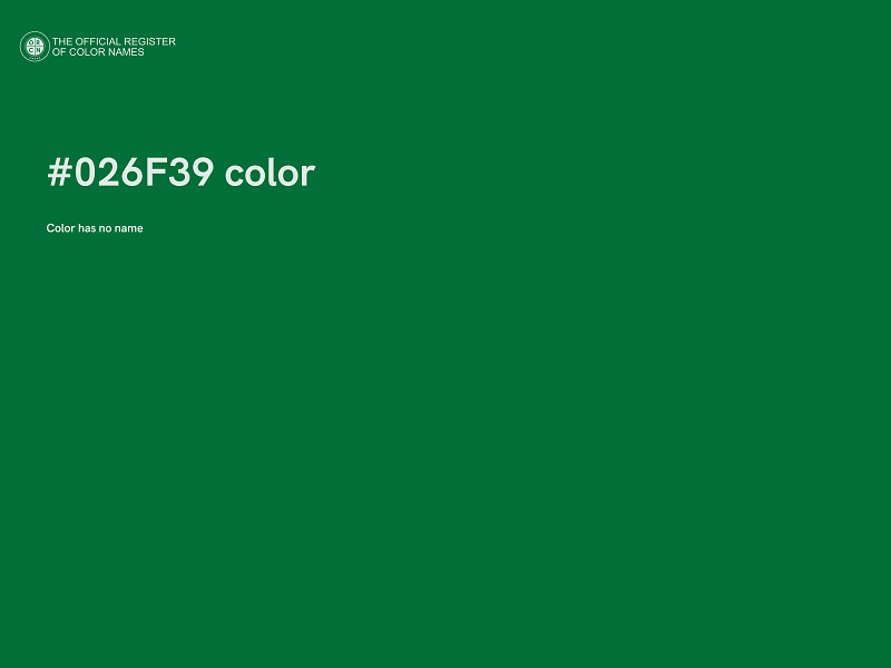 #026F39 color image