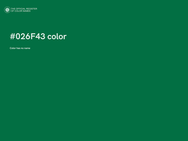 #026F43 color image