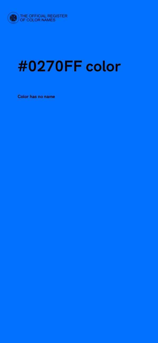 #0270FF color image