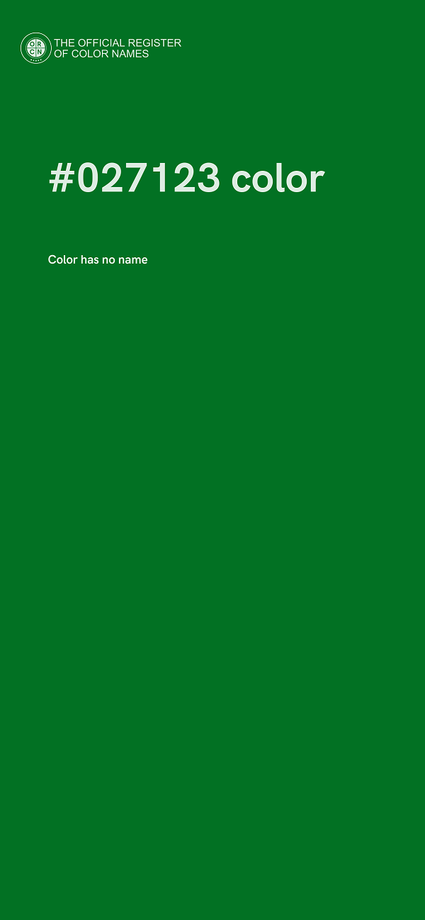 #027123 color image