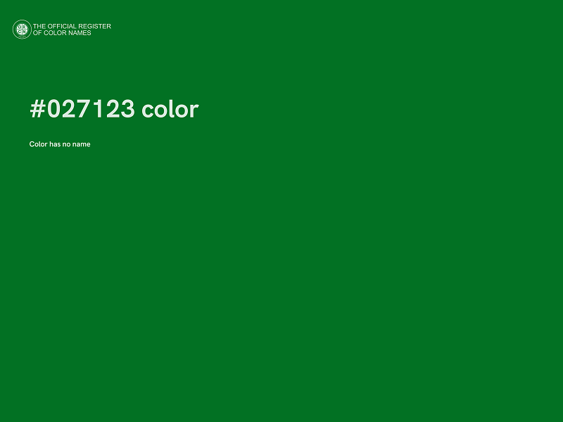 #027123 color image