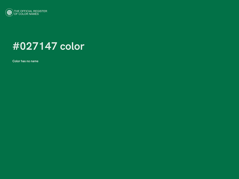 #027147 color image