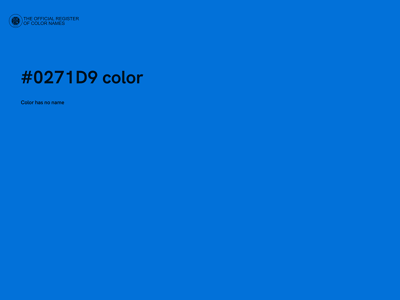 #0271D9 color image