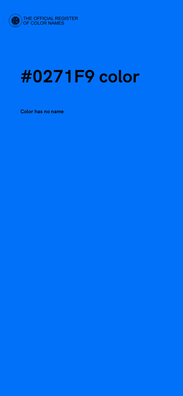 #0271F9 color image