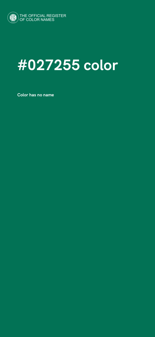 #027255 color image