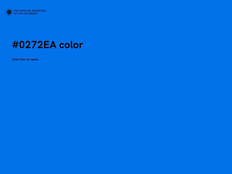 #0272EA color image