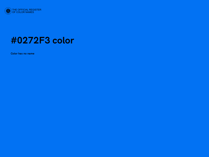 #0272F3 color image