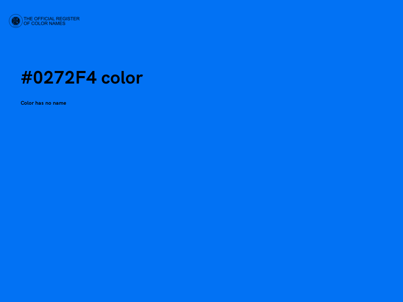 #0272F4 color image