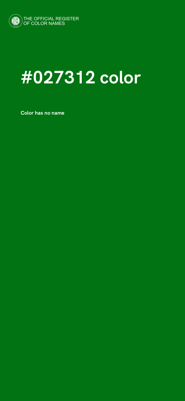 #027312 color image