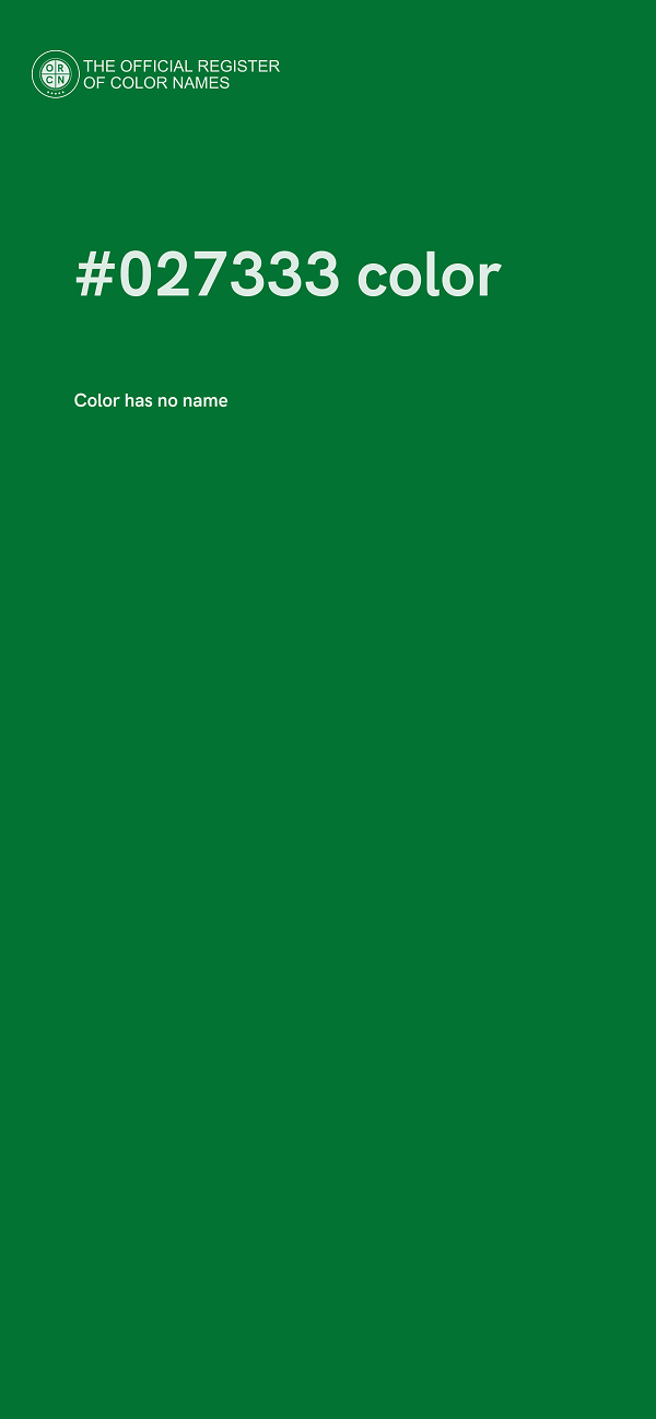 #027333 color image