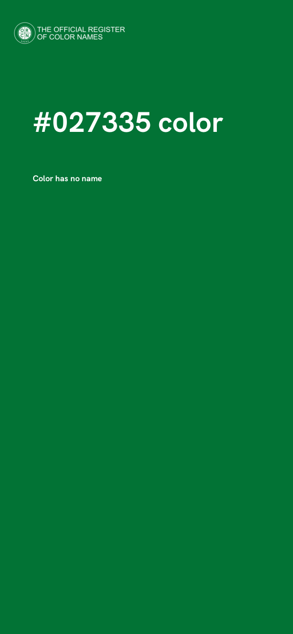 #027335 color image