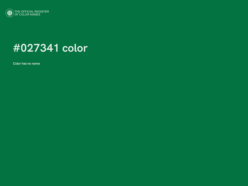 #027341 color image