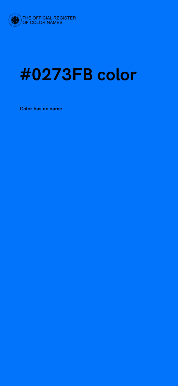 #0273FB color image