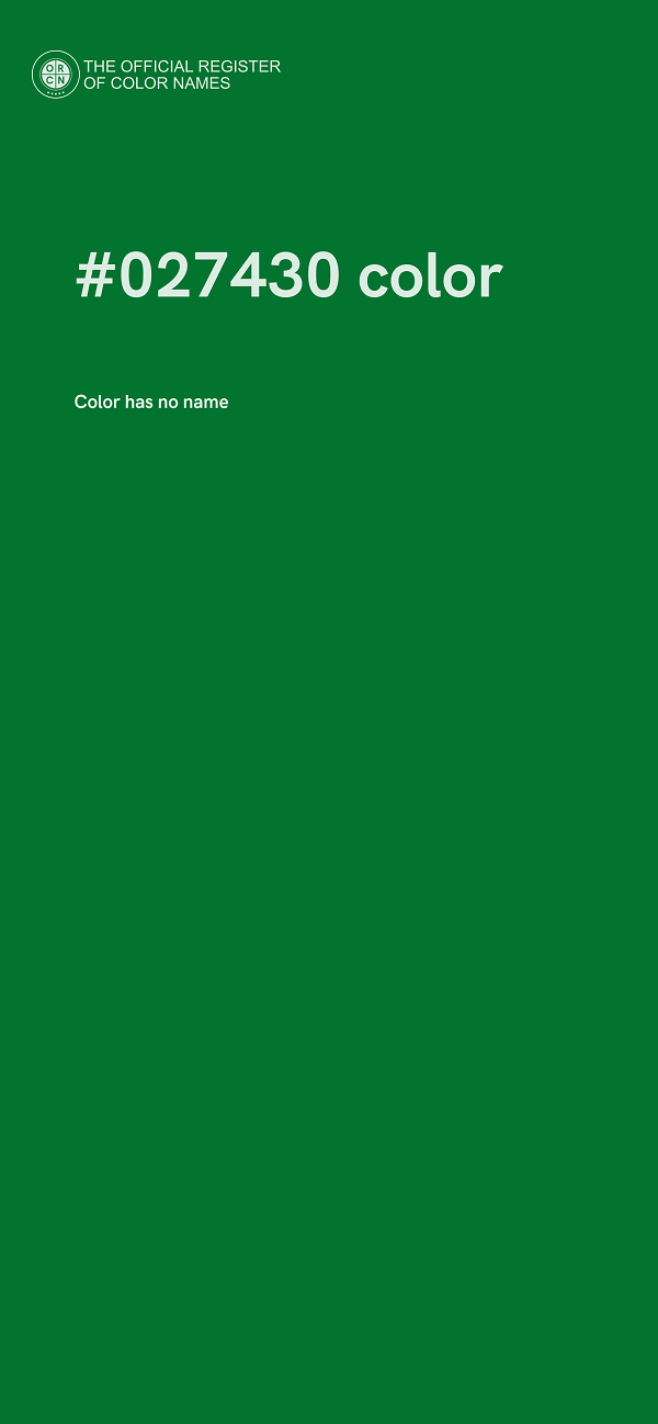 #027430 color image